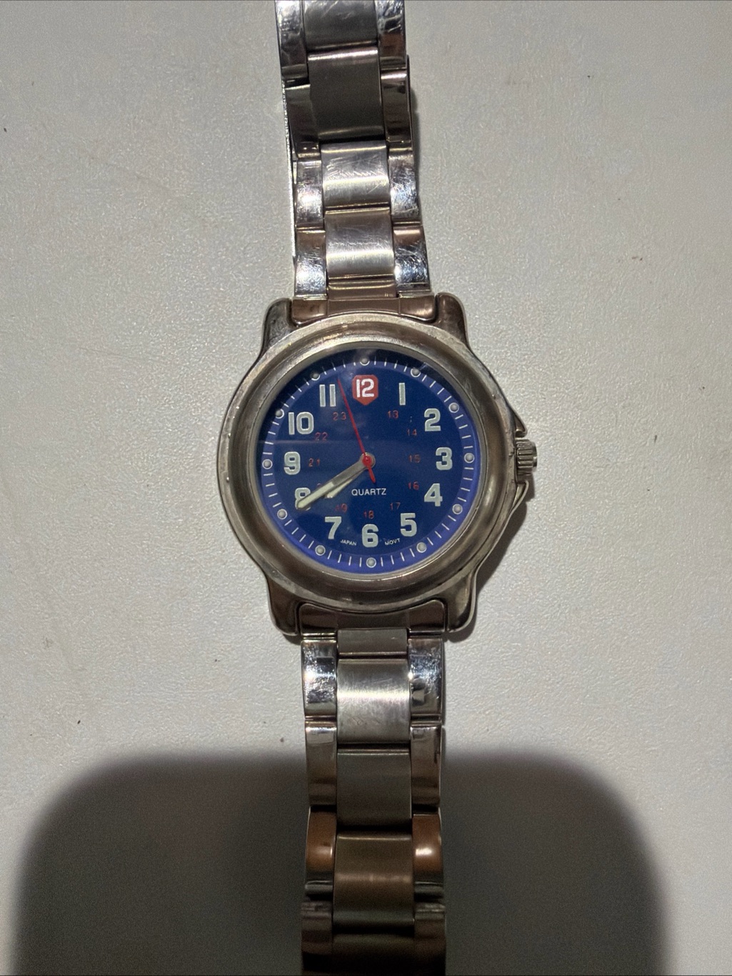 Blue Dial Stainless Steel Quartz Watch